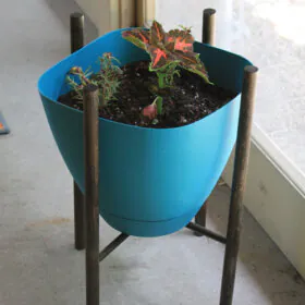 DIY mid century planter stand