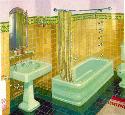 Kohler bathroom sink and tub from 1927