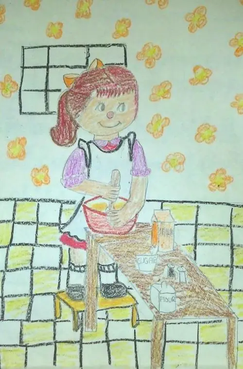 childs drawing of a kitchen