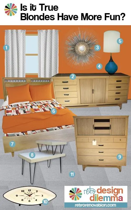 vintage blonde bedroom furniture idea