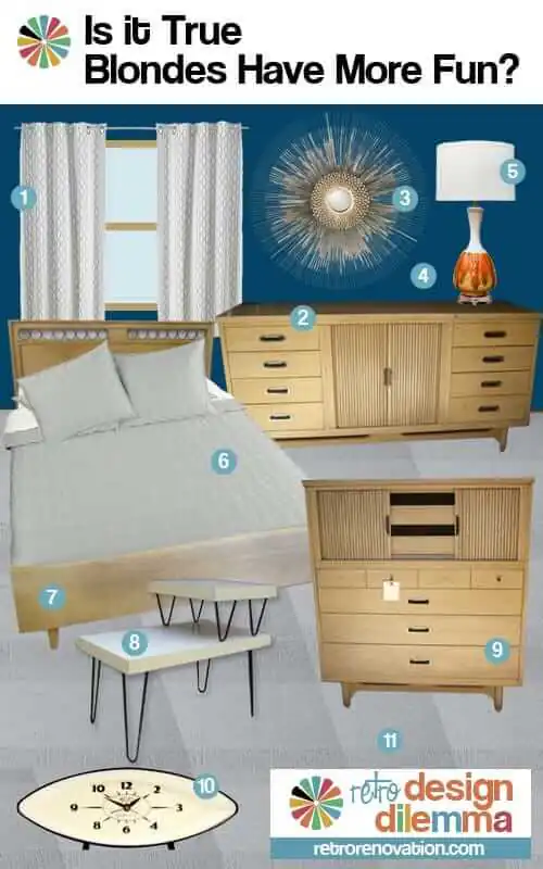 retro modern bedroom design idea