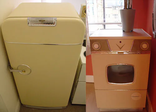 restored Frigidaire refrigerator and Tumblair clothes drier