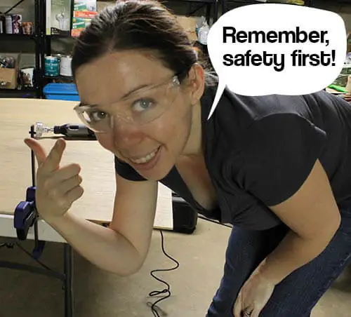 Safety-First kate in safety glasses Safety-First kate in safety glasses