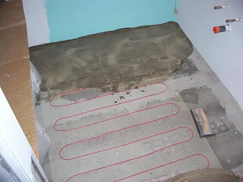 electric floor warmer under tile