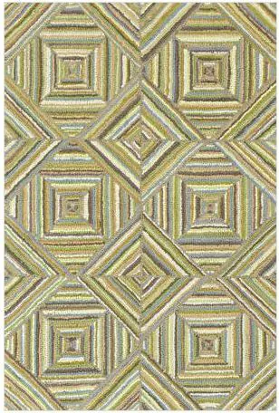 hooked rug kaledo green