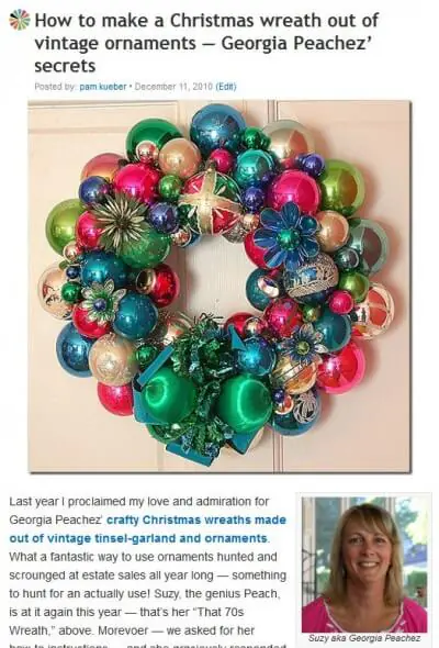 how-to-make-vintage-ornament-wreath how to make a wreath from vintage christmas ornaments