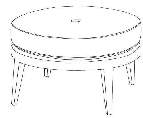 ida ottoman Younger Furniture mid century ottoman ida Younger Furniture