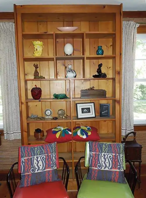 knotty-pine-retro-built in cabinet