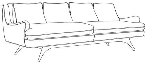 lewis sofa Younger Furniture mid century sofa lewis Younger Furniture