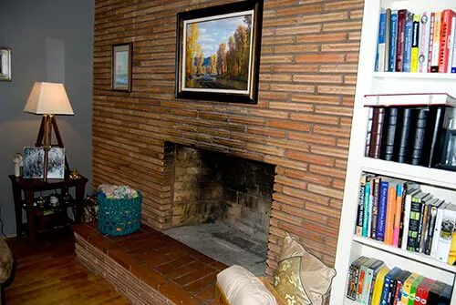 Roman brick retro fireplace Roman brick retro fireplace