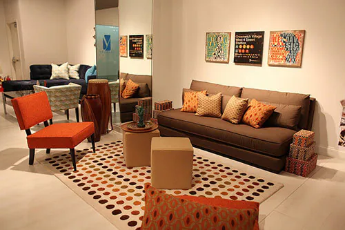 Younger-Ave-62-orange-chair-and-couch
