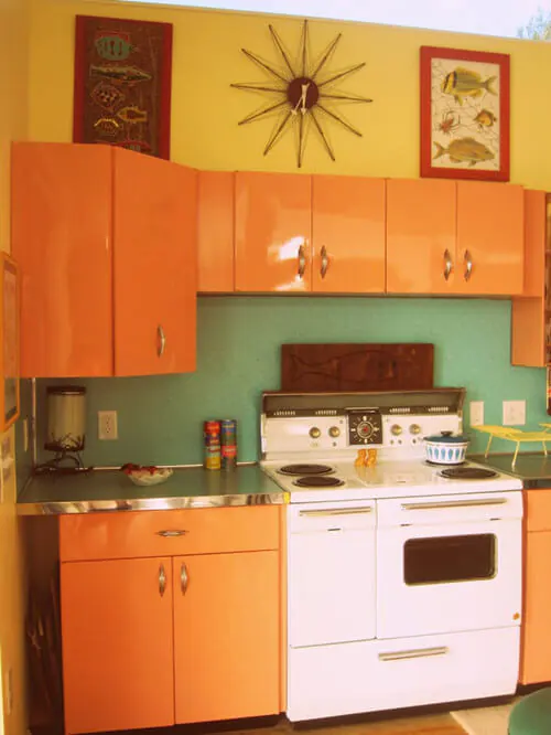 coral-metal-retro-kitchen-cabinets coral-metal-retro-kitchen-cabinets