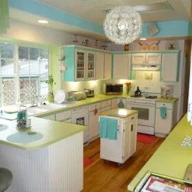 retro-kitchen-lime-green-counters