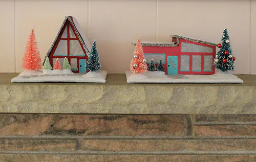 two-retro-christmas-houses two-retro-christmas-houses