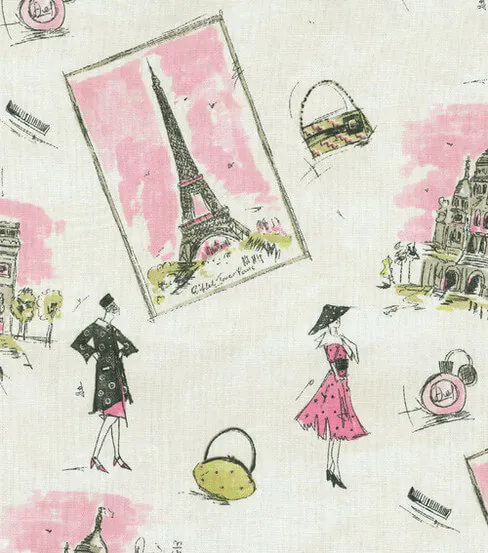paris-fabric fabric with scenes of paris
