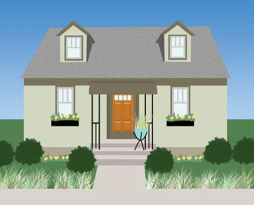 cape-cod-house-modern sketch cape-cod-house-modern sketch