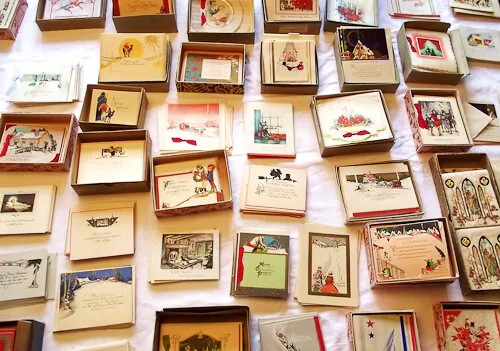 vintage-christmas-cards vintage christmas card estate sale