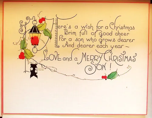 vintage-greeting-card-2 vintage christmas card son