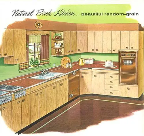 retro birch kitchen 1950s