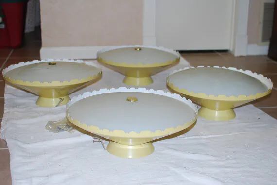 vintage yellow ceiling lights