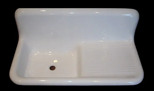 reproduction fiberglass drainboard sink