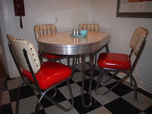thick-chrome-vintage-dinette-with-red-seats-Uncle-Atom