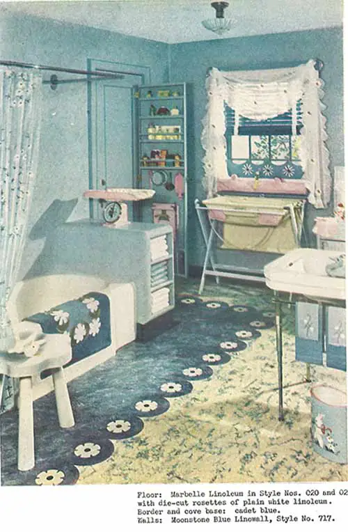 1940s decor bathroom