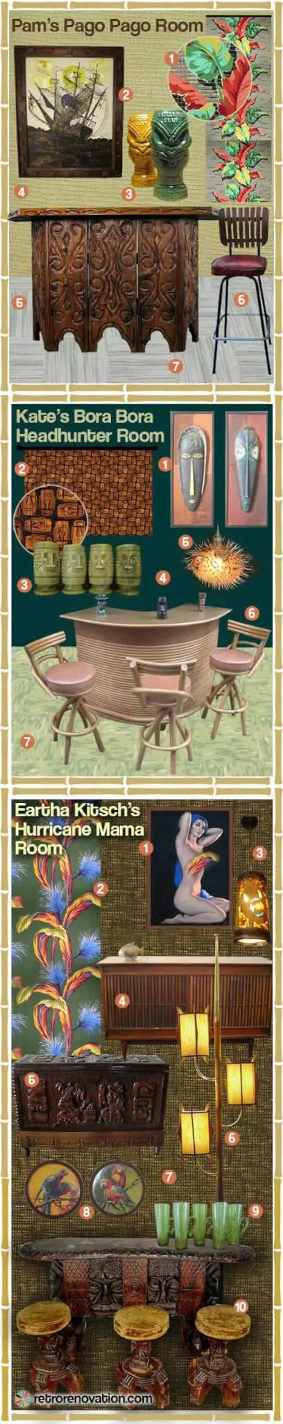 Tiki room ideas vintage retro