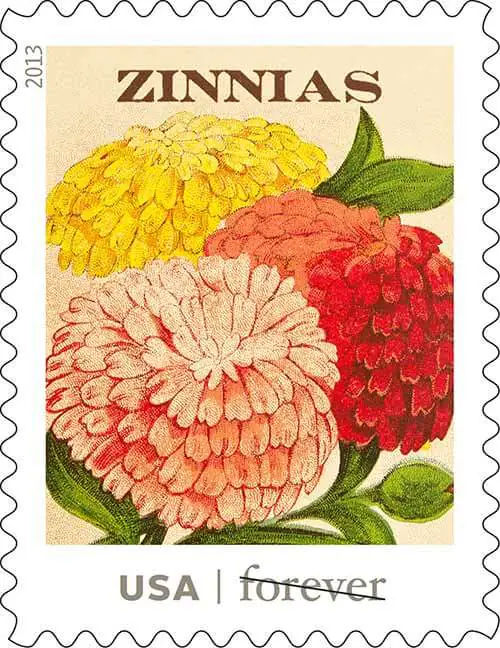 USPS-vintage-seed-packet-stamps-zinnias