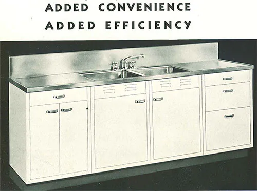 Vintage-steel-kitchen-cabinets-with-stainless-steel-sink