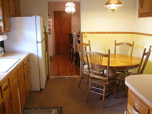 Original-yellow-and-brown-kitchen-mid-century
