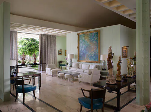 Sunnylands tour Sunnylands atrium and Royal Living room