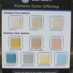 gerber toilet colors