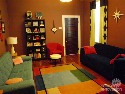 retro modern living room