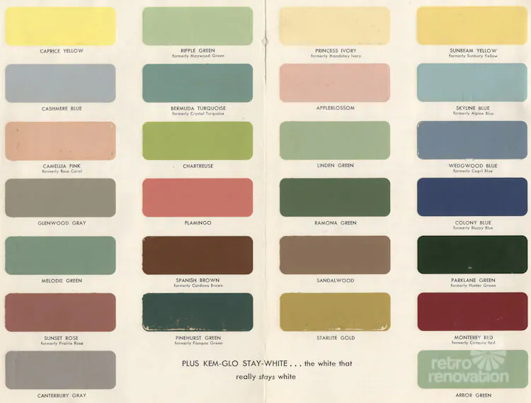 1955 paint colors sherwin williams