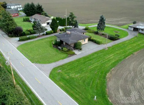 mid century modern farm house