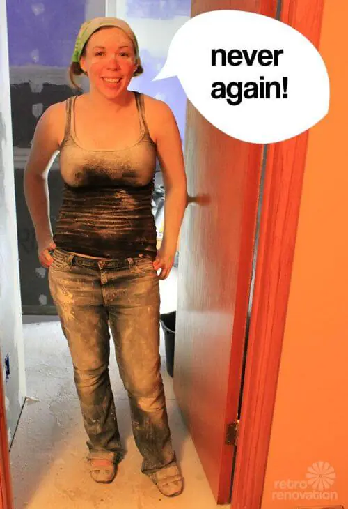 sanding drywall mess