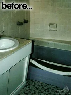 vintage purple bath before