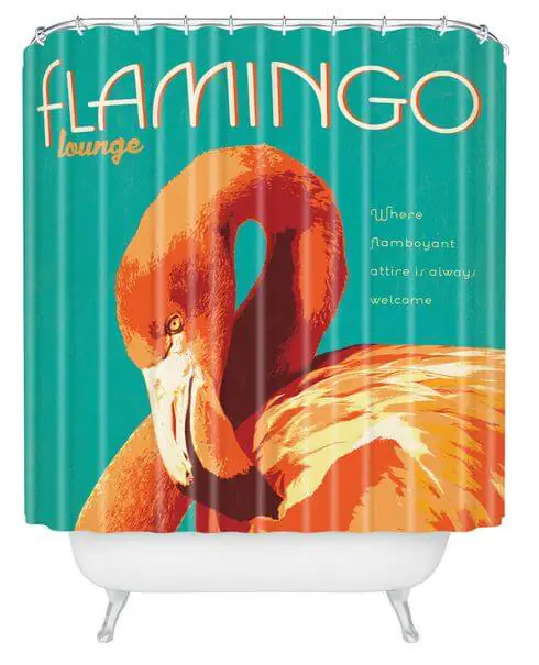 flamingo shower curtains