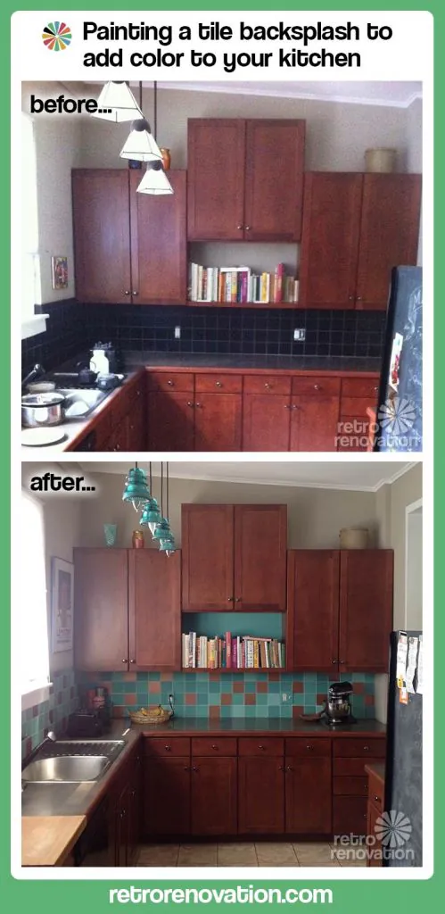 kitchen backsplash-before-and-after