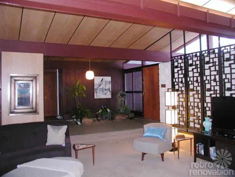 mid century living room
