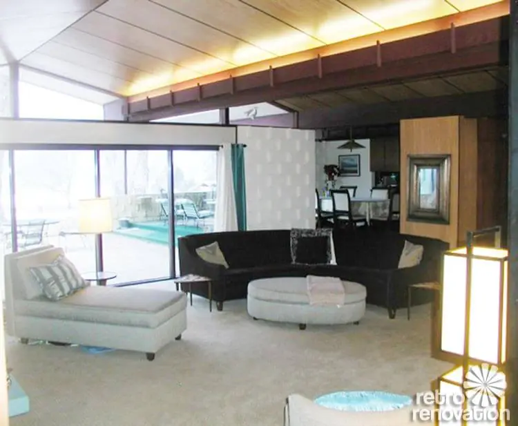 mid century living room