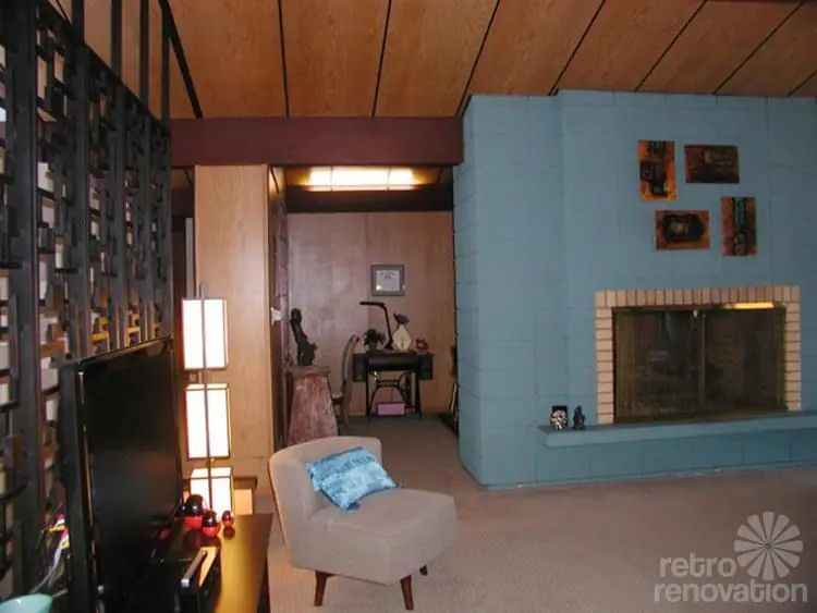mid century living room