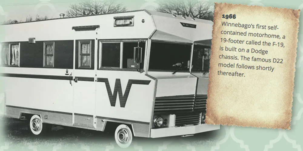 Winnebago first winnebago motor home the F-19