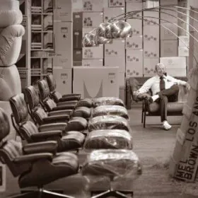 Mel Brown of Mel Brown Furniture with Herman Miller furniture