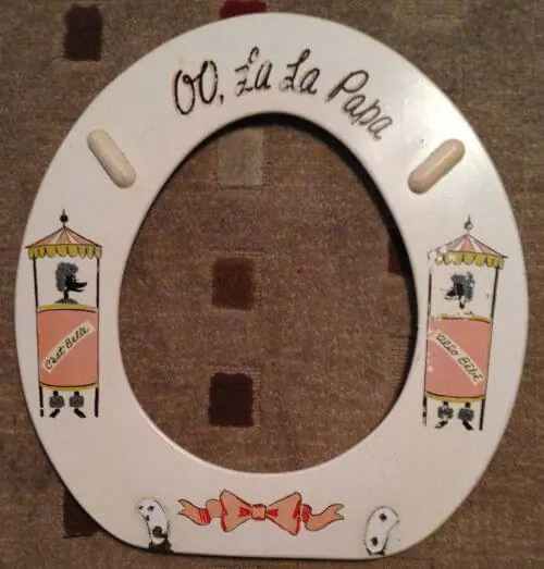 vintage poodle toilet seat