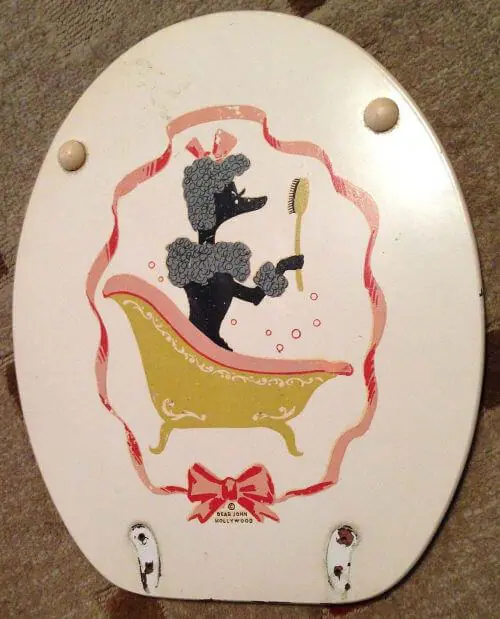 vintage poodle toilet seat