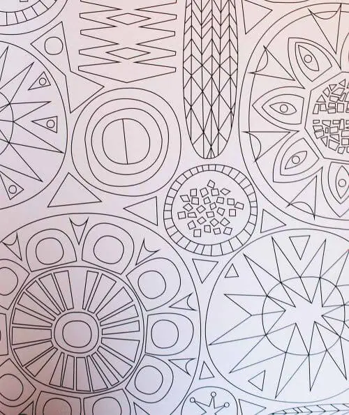 retro midcentury coloring book