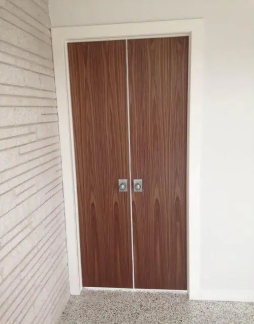 midcentury walnut door