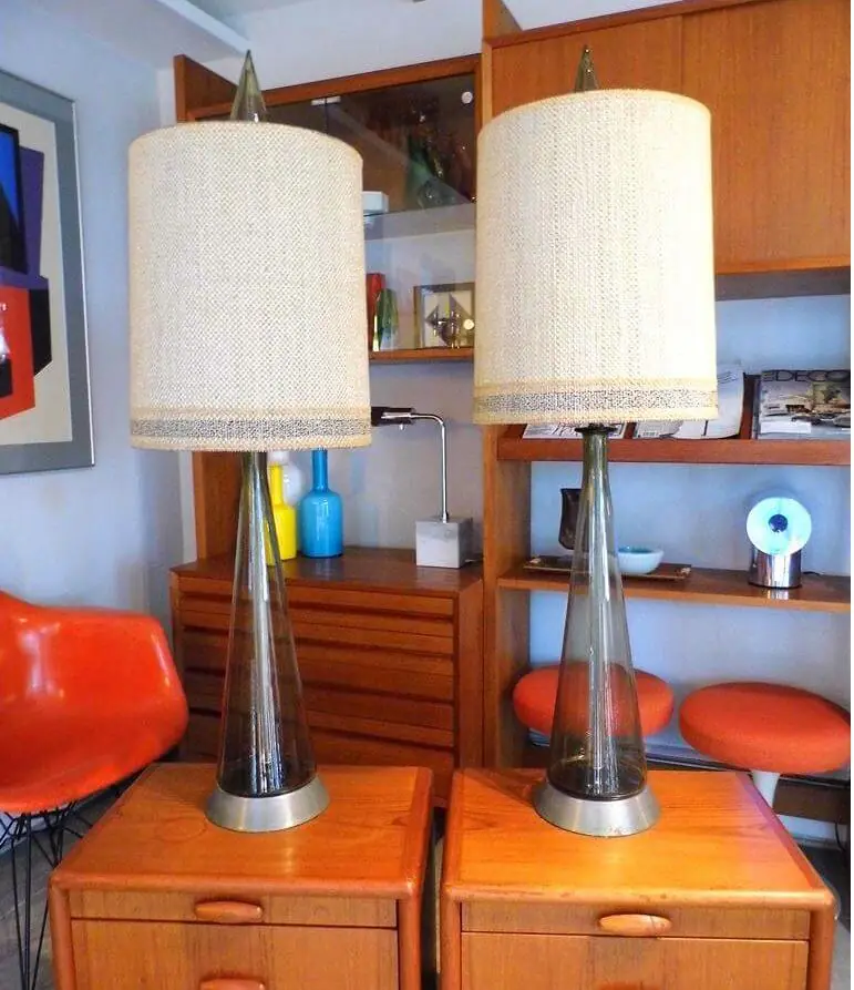 maria kipp maria kipp lamp shades on Empoli Glass decanter lamps